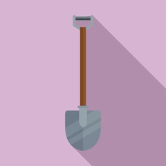 Poster - steel shovel icon. flat illustration of steel shovel vector icon for web design