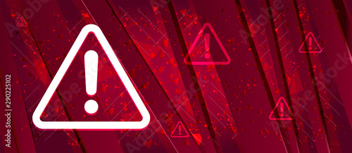 Fotografía Alert icon Abstract design bright red banner background