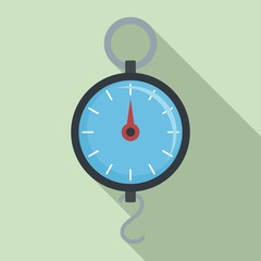 Poster - Hand round scales icon. Flat illustration of hand round scales vector icon for web design