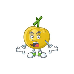 Sticker - Surprised ripe araza cartoon with character mascot