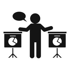 Poster - lesson lecture icon. simple illustration of lesson lecture vector icon for web design isolated on wh