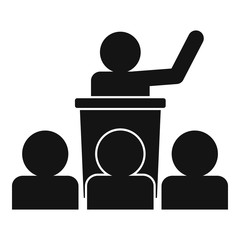 Poster - conference lesson icon. simple illustration of conference lesson vector icon for web design isolated