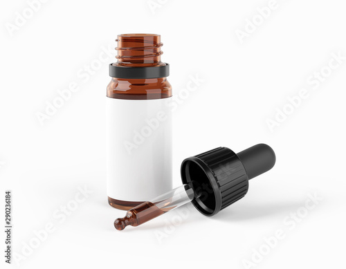 Download Cbd Oil Dropper Bottle Mockup Isolated On White Background Stock Photo Adobe Stock