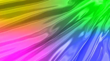 Poster - Colorful 3d render of Melted wavy liquid substance. 