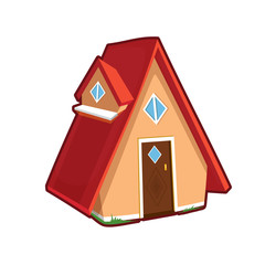 Sticker - Vector illustration of house