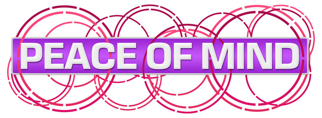 Sticker - Peace Of Mind Purple Pink Random Rings Horizontal 