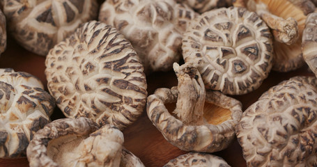 Canvas Print - Stack of japanese mushroom in rotation