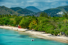 Le Francois, Martinique / 04.08.2014. Martinique, FWI - Panoramic View Of The Salines Beach, Located On The Grande Anse Des Salines. One Of The Most Beautiful Beach In Martinique