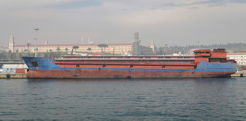 Wall Mural - Cargo Ship in Port