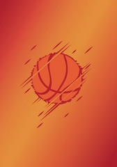 Wall Mural - Basketball poster.Abstract background