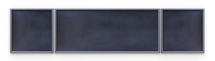 Wall Mural - Empty black board (chalkboard) isolated on white - 3D rendering