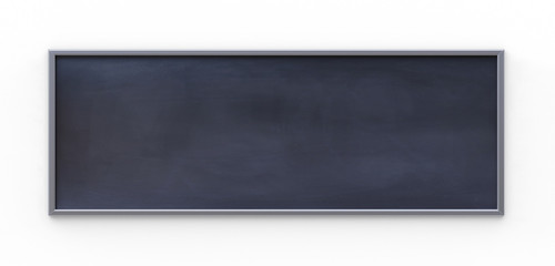 Wall Mural - Empty black board (chalkboard) isolated on white - 3D rendering