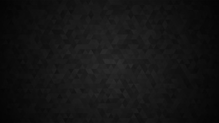 Wall Mural - Black abstract background. Triangles. Vector illustration.