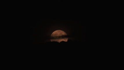 Wall Mural - timelapse warm glowing full moon rise and cloudy sky