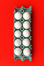 Carton With White Eggs