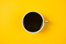 Coffee On Yellow Background