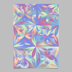 Poster - Geometrical floral mosaic page - gradient colorful vector brochure template graphic