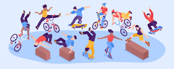 Wall Mural - Extreme Street Sport Narrow Illustration