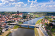 Meißen, Stadtansicht mit Albrechtsburg und Elbe