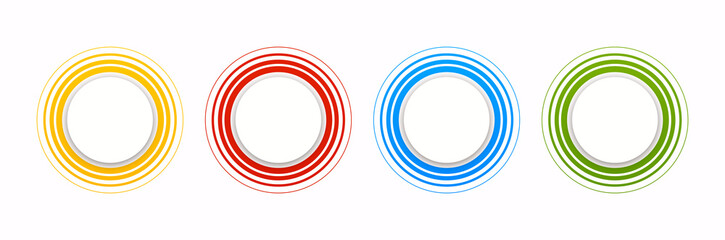 4 components chart make up something. Modern business circle infographics four options banner. Vector layout piece chart workflow. 4 piece diagram number component. Four step up options for web design