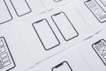ux mobile application wireframe. sketch, prototype, framework, layout future app design project. ui/