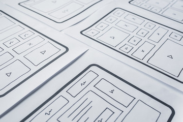 ux website design wireframe. sketch, prototype, framework, layout future design project. ui/ux - use