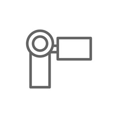 Poster - Camera, video icon. Element of theater icon. Thin line icon