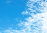 Fototapeta Niebo - blue sky background with tiny clouds
