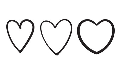 Wall Mural - doodle heart vector illustration collection