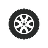 Fototapeta  - car wheels icon vector template