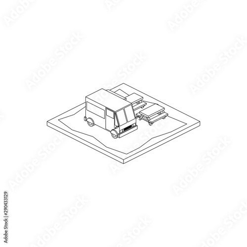 Download Food Truck Isometric Line Art Images Stock Vector Adobe Stock