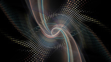 Abstract Background Element. Fractal Graphics Series. Composition Of Glowing Lines And Mosaic Halftone Effects. Wide Format High Resolution Image. 3d Illustration