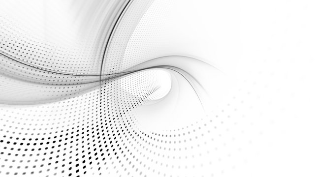 Abstract background element. Fractal graphics series. Composition of glowing lines and mosaic halftone effects. Wide format high resolution image. 3d illustration