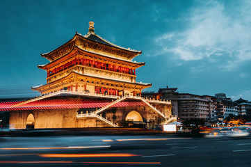 Xi'an bell tower night view