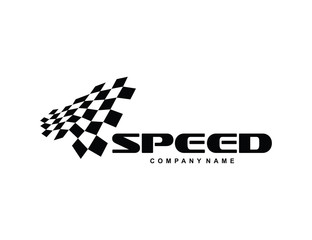 Wall Mural - race flag icon, simple design illustration vector