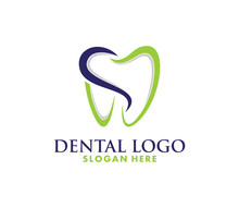 Dentist Logo Tooth Shape Design Vector Template...Dental Clinic