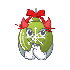 Sticker - Devil christmas ball green with mascot shape