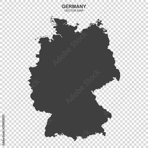 Fotomural vector map of Germany isolated on transparent background
