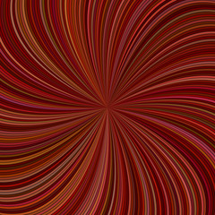 Poster - Brown hypnotic abstract spiral burst stripe background - vector illustration