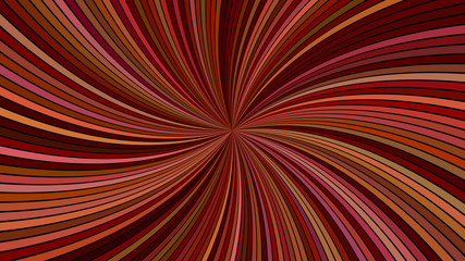 Poster - Brown hypnotic abstract spiral stripe background - vector curved ray illustration