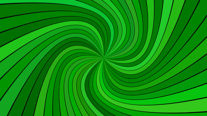 Poster - Green abstract psychedelic spiral ray burst stripe background - vector graphic design