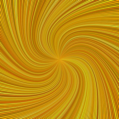 Poster - Orange abstract hypnotic swirl stripe background - vector curved ray graphic design