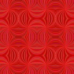 Poster - Red seamless psychedelic abstract curved ray stripe pattern background - vector illustration