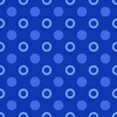 Poster - Simple seamless circle pattern design background - blue vector graphic