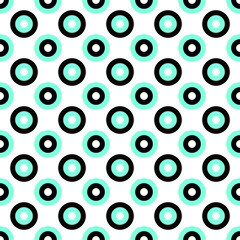 Poster - Seamless geometrical circle pattern background - vector graphic design