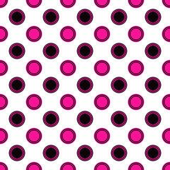 Poster - Simple seamless pattern - vector circle background illustration