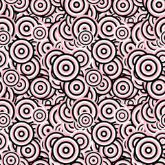 Poster - Seamless abstract concentric circle pattern background - vector graphic