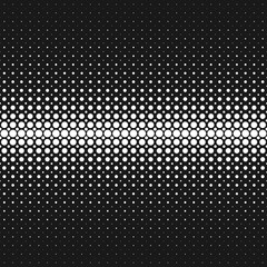 Poster - Monochrome halftone dot pattern background - abstract geometric vector graphic design