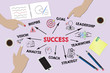 © STOATPHOTO - Success Concept. Chart with keywords and icons