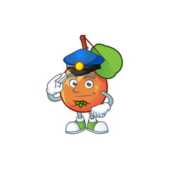 Sticker - Police shipova fruit cartoon character for logo